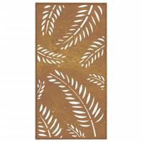 Wanddecoratie tuin bladontwerp 105x55 cm cortenstaal - thumbnail