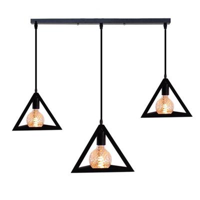 Homestyle Pro mk018-b industriële pyramide hanglampen zwart/metaal