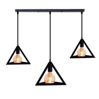 Homestyle Pro mk018-b industriële pyramide hanglampen zwart/metaal - thumbnail