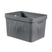 Curver Infinity Dots Opbergbox 17L Antraciet - thumbnail