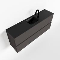 MONDIAZ ADA 120cm toiletmeubel dark grey. LEX wastafel urban midden 1 kraangat - thumbnail