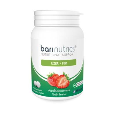 Barinutrics IJzer aardbei 90 Tabletten Barinutrics IJzer aardbei 90 Tabletten