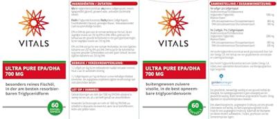 Vitals Ultra Pure EPA/DHA 700 mg