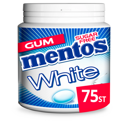 Mentos kauwgom white sweetmint bottle (8x 75 stuks)