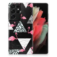 Samsung Galaxy S21 Ultra | TPU Hoesje | Flamingo Triangle - thumbnail