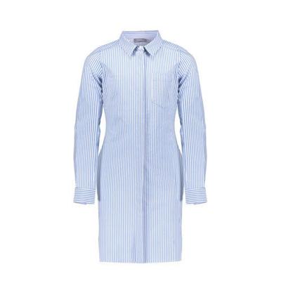 Geisha gestreepte blousejurk lichtblauw/blauw Geisha gestreepte blousejurk lichtblauw/blauw