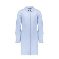 Geisha gestreepte blousejurk lichtblauw/blauw - thumbnail