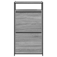 Schoenenkast 60x34x112 cm bewerkt hout grijs sonoma eikenkleur - thumbnail