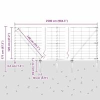 Weidehekwerk Zilver 25 x 1.2 m Gegalvaniseerd staal - thumbnail