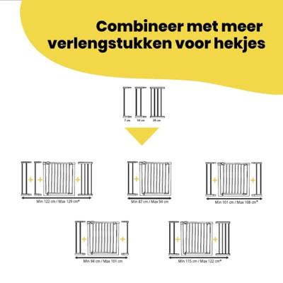 Uitbreiding voor slagbomen U-PRESSURE metaal 14 CM metaal Zwart - thumbnail