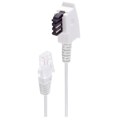 Shiverpeaks DSL Aansluitkabel [1x Telefoonstekker Duitsland (TAE-F) - 1x RJ45-stekker] 10 m Wit