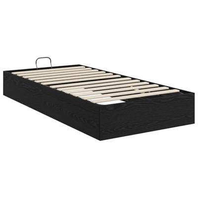 Ottoman Bedframe Zwart Eiken 193 x 120 x 25 cm Spaanplaat