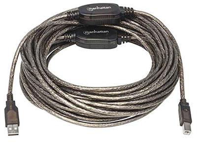 Manhattan 152389 Hi-Speed USB 2.0 actieve aansluitkabel (A-stekker naar B-stekker) 15 m zwart