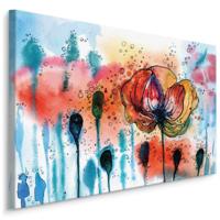 Schilderij - Klaprozen in waterverf (print op canvas), premium print - thumbnail