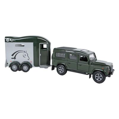 Kids Globe Land Rover met trailer 26cm