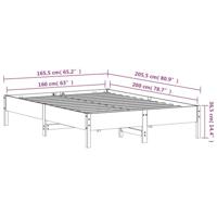 Bedframe massief grenenhout wit 160x200 cm - thumbnail