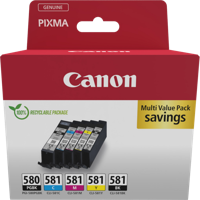 Canon PGI-580/CL-581 inktcartridge 5 stuk(s) Origineel Normaal rendement Zwart, Cyaan, Magenta, Geel - thumbnail