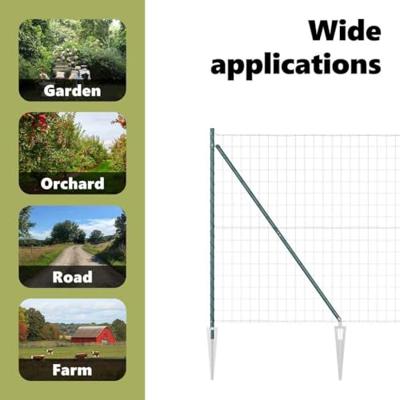 VidaXL Hek met paal groen 1,6 x 10 m staal en pvc