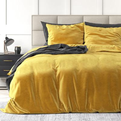 Sleeptime Velvet Uni Dekbedovertrek Goud 140 x 220 cm