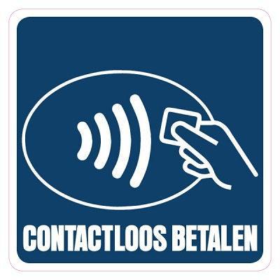 Pictogram Contactloos betalen -blauw/wit