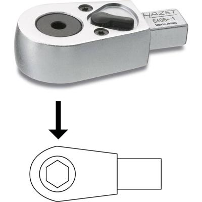 HAZET Omschakelratels voor bits 6408 | 9 x 12 mm insteekvierkant massief | 1/4 inch (6,3 mm) zeskant hol | Lengte: 46,5 mm - 6408- HAZET Omschakelratels voor bits 6408 | 9 x 12 mm insteekvierkant massief | 1/4 inch (6,3 mm) zeskant hol | Lengte: 46,5 mm - 6408-