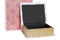 Doos DKD Home Decor Boek Canvas Hout 20 x 8 x 26 cm (2 Stuks) - thumbnail