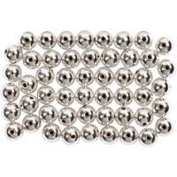 Creativ Company Waskralen, d 5 mm, gatgrootte 0,7 mm, zilver, 100 stuk/ 1 doos - thumbnail
