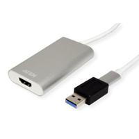 ATEN USB 3.0 Kabel 1x USB 3.1 Gen1 - 1x HDMI Type A Female Zilver/Wit - thumbnail