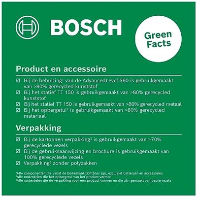 Bosch Home and Garden AdvancedLevel 360 Set Kruislijnlaser Reikwijdte (max.): 12 m Bosch Home and Garden AdvancedLevel 360 Set Kruislijnlaser Reikwijdte (max.): 12 m