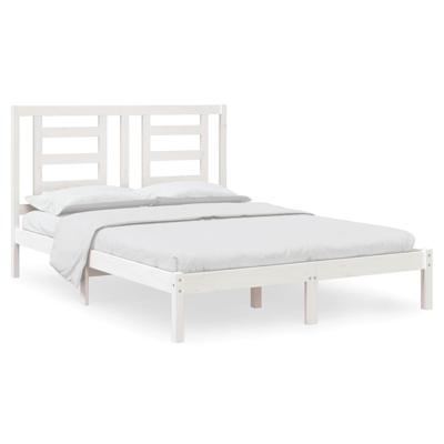 Bedframe zonder matras massief grenenhout wit 140x200 cm Bedframe zonder matras massief grenenhout wit 140x200 cm