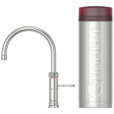 Quooker Classic Fusion Round Keukenkraan Set - Kokend Warm- en Koud Water - RVS - Inclusief PRO3 Reservoir