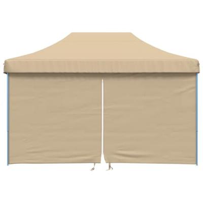 Partytent inklapbaar pop-up met 4 zijwanden beige Partytent inklapbaar pop-up met 4 zijwanden beige