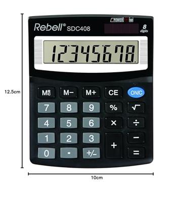 Rebell RE-SDC408-BX Calculator SDC408 Zwart Rebell RE-SDC408-BX Calculator SDC408 Zwart