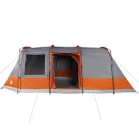 Tunneltent 4-persoons waterdicht grijs en oranje - thumbnail