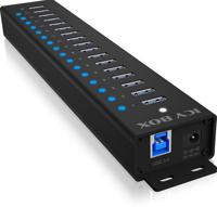 ICY BOX IB-HUB1717-U3 USB 3.2 Gen 1 (3.1 Gen 1) Type-A 5000 Mbit/s Zwart - thumbnail