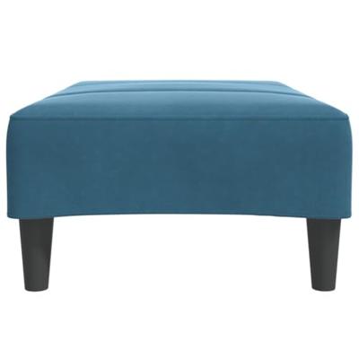 Voetenbank 77x55x31 cm fluweel blauw Voetenbank 77x55x31 cm fluweel blauw