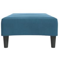 Voetenbank 77x55x31 cm fluweel blauw - thumbnail