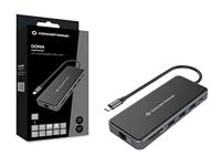 Conceptronic DONN15G notebook dock & poortreplicator Bedraad USB 3.2 Gen 1 (3.1 Gen 1) Type-C Grijs - thumbnail