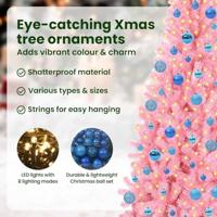 VidaXL Kerstboom met 300 led met standaard roze 180 cm pvc - thumbnail