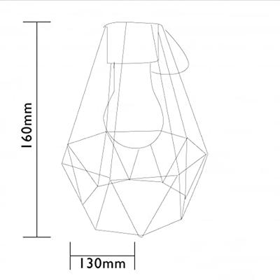 Luxform hanglamp Dusseldorf solar 13 x 16 cm staal koper
