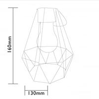 Luxform hanglamp Dusseldorf solar 13 x 16 cm staal koper - thumbnail