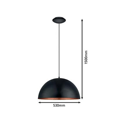 Eglo HanglampGaetano 1 zwart - koper - 94938