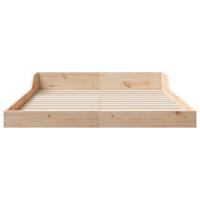 Bedframe Bruin 135 x 190 cm Massief grenenhout - thumbnail
