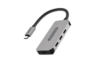 Sitecom CN-385 interface hub USB 3.2 Gen 1 (3.1 Gen 1) Type-C 5000 Mbit/s Aluminium, Zwart