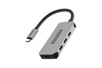 Sitecom CN-385 interface hub USB 3.2 Gen 1 (3.1 Gen 1) Type-C 5000 Mbit/s Aluminium, Zwart - thumbnail