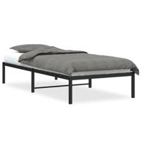 Bedframe metaal zwart 90x200 cm - thumbnail