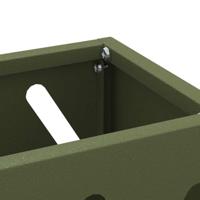 VidaXL Paraplu standaard olijfgroen 28 x 12 x 41 cm staal - thumbnail