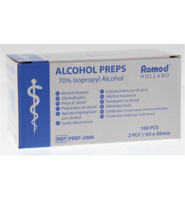 Romed Alcoholdoekjes 100 Stuks Romed Alcoholdoekjes 100 Stuks