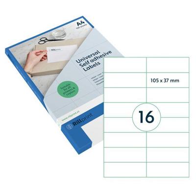 Etiket rillprint 105x37mm mat transparant 400st Etiket rillprint 105x37mm mat transparant 400st