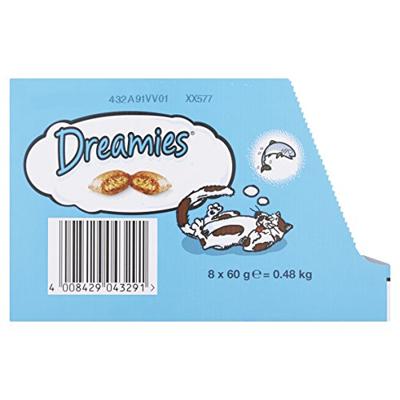 Dreamies 4008429037962 lekkernij voor honden & katten Kat Snacks Zalm 60 g